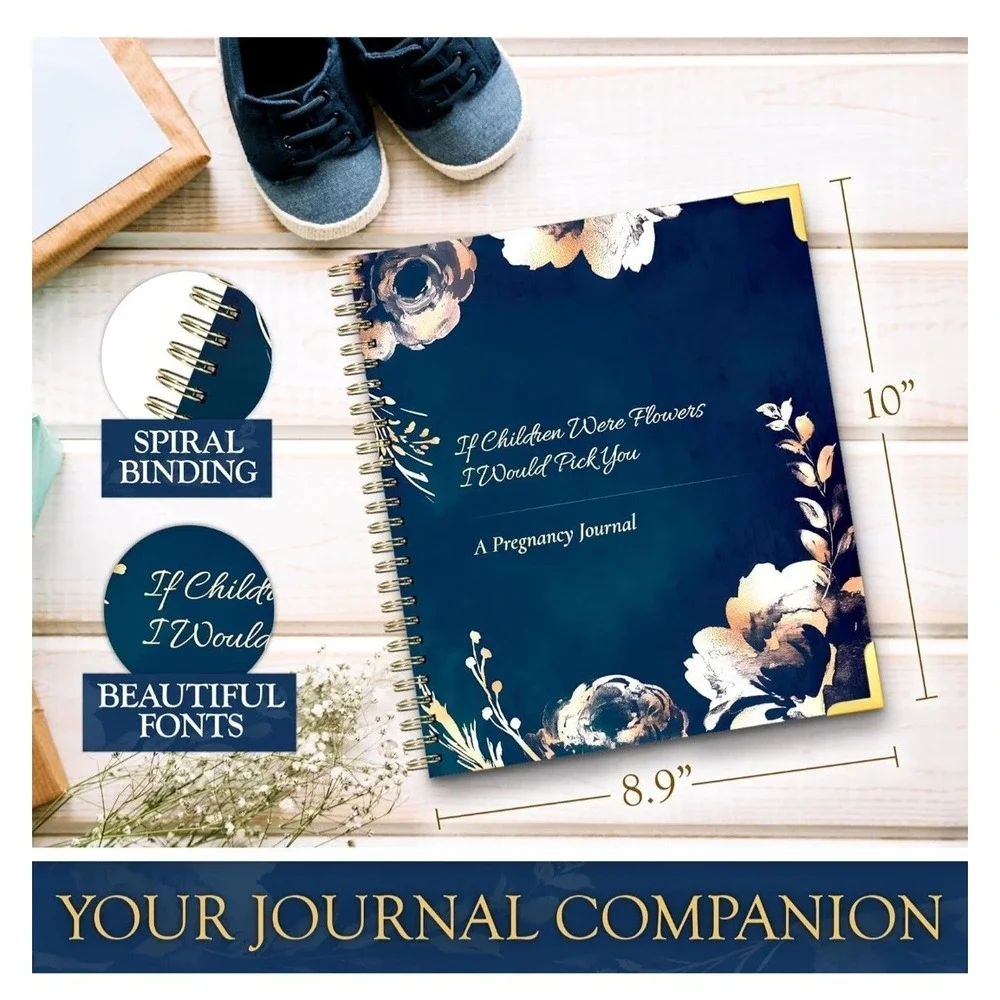 Pregnancy Journal with Beautiful‎ Gold Pen